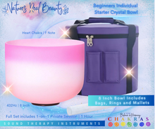 Load image into Gallery viewer, Beginners Crystal Singing Bowl | F Note | Heart Chakra | 8 Inch